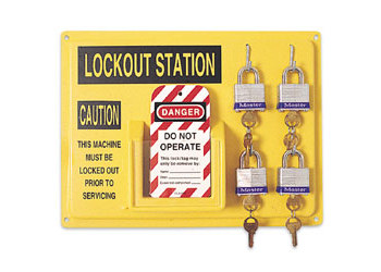 Picture of Honeywell Black/Yellow Polystyrene Lockout Device Station (Main product image)