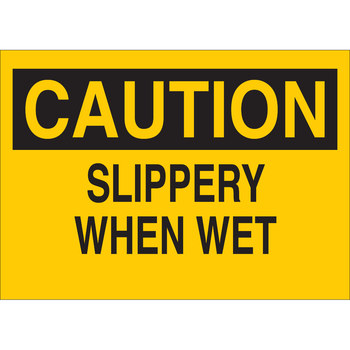 Picture of Brady B-120 Fiberglass Reinforced Polyester Rectangle Yellow English Fall Prevention Sign part number 47124 (Main product image)