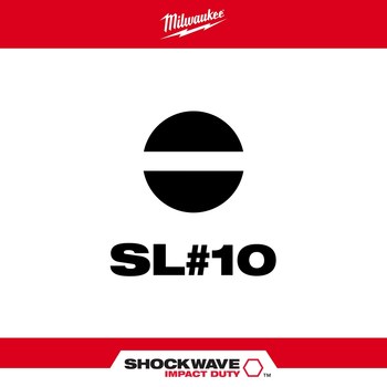 Milwaukee SHOCKWAVE Impact Duty Hex Slotted Power Bit 48-32-4918 - High Speed Steel - 2 in Length - 30258