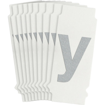 Picture of Brady Quik-Lite White Reflective Outdoor 9705-Y Letter Label (Main product image)