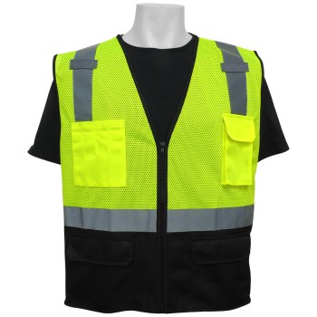 Picture of Global Glove FrogWear GLO-019 Lime 2XL Polyester Mesh High-Visibility Vest (Main product image)