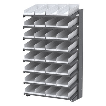 Picture of Akro-Mils APRS18158 APRS 900 lb White Gray Powder Coated Steel 16 ga Single Sided Fixed Rack (Main product image)