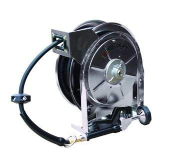 Picture of Reelcraft Industries 5635 OLSSW5 Stainless 5000 Series 35 ft Silver Stainless Steel Hose Reel (Main product image)