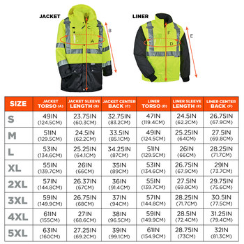 Ergodyne GloWear Cold Condition Jacket Kit 8388 25534 - Size Large - Lime