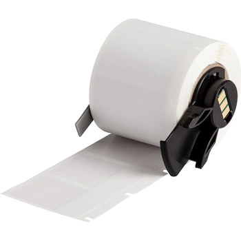 Picture of Brady Clear / White Self-Extinguishing, Self-Laminating Vinyl Thermal Transfer PTL-31-427 Die-Cut Thermal Transfer Printer Label Roll (Main product image)
