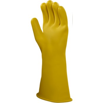 Ansell Marigold Yellow 9.5 Natural Rubber Mechanic's Gloves - 14 in Length - 123730