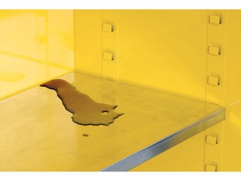 Justrite Sure-Grip Hazardous Material Storage Cabinet EX Compac 891200, 12 gal, Yellow - 11221