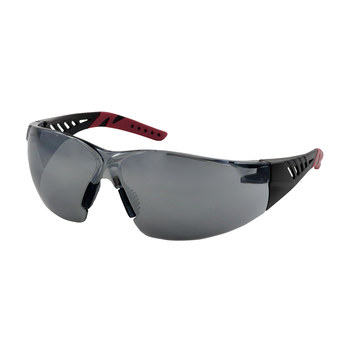 Picture of PIP Bouton Optical Q-Vision 250-36 Silver Mirror Black/Burgundy Polycarbonate Safety Glasses (Main product image)