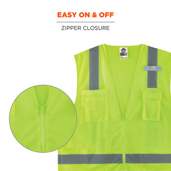 Ergodyne Glowear High-Visibility Vest 8249Z 24025 - Size Large/XL - High-Visibility Lime