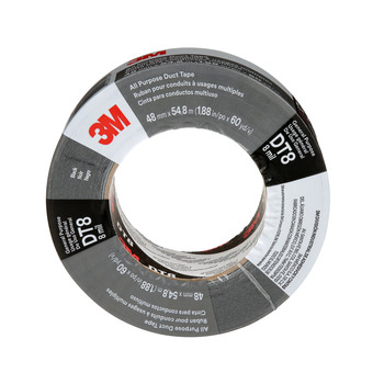3M DT8 Black Duct Tape - 48 mm Width x 60 yd Length - 17809