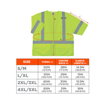 Ergodyne Glowear High-Visibility Vest 8320Z 22125 - Size Large/XL - High-Visibility Lime