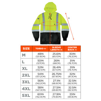 Ergodyne GloWear Cold Condition Sweatshirt 8373 21884 - Size Large - Lime