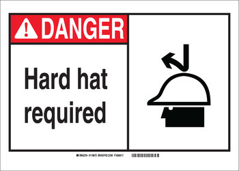 Picture of Brady B-302 Polyester Rectangle PPE Sign part number 120745 (Main product image)