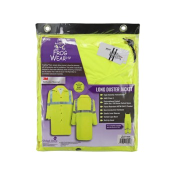 Global Glove FrogWear Duster Jacket GLO-1450 GLO-1450-L - Size Large - Yellow - 02540