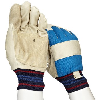 Picture of West Chester 1555RF Blue 3XL Canvas/Kevlar/Leather Grain Pigskin Cut-Resistant Gloves (Main product image)