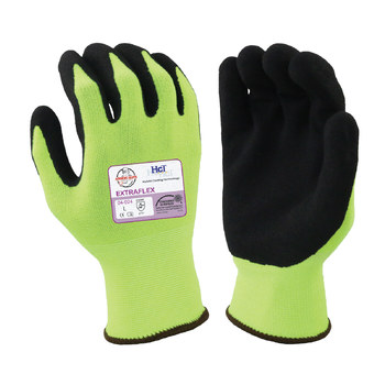 Picture of Armor Guys ExtraFlex HCT 04-024 Yellow/Black Small Nylon Full Fingered Work Gloves (Main product image)