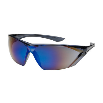 Picture of Bouton Optical Bullseye 250-31 Blue Mirror Translucent Gray Polycarbonate Standard Safety Glasses (Main product image)