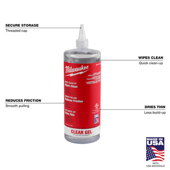 Milwaukee Cable Pulling Lubricant - Gel 32 oz Bottle - 84924