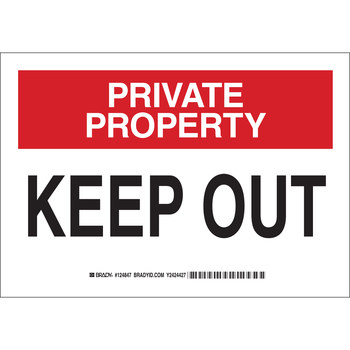Picture of Brady B-302 Polyester Rectangle White English Restricted Area Sign part number 124847 (Main product image)