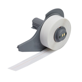 Brady BradyGrip M71C-250-414 Printer Label Roll - 0.25 in x 20 ft - Polyester - White - B-414 - 55732