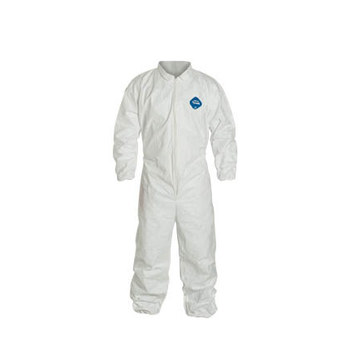 Picture of Dupont TY125S White Small Tyvek Chemical-Resistant Coveralls (Main product image)