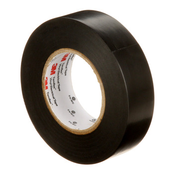 3M Temflex 165BK4A Black Electrical Tape - 0.75 in x 60 ft - 6 mil Thick - 92568