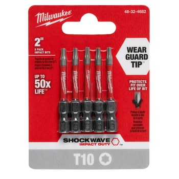 Milwaukee SHOCKWAVE Impact Duty TORX Driver Bit Set 48-32-4682 - Alloy Steel - 2 in Length - 54790