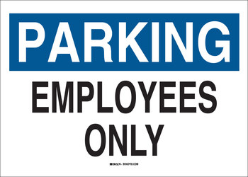 Picture of Brady B-401 High Impact Polystyrene Rectangle White English Parking Restriction, Permission & Information Sign part number 25860 (Main product image)