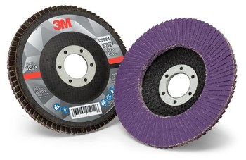 3M 769F Type 27 Flap Disc 05924 - Ceramic Precision-Shaped Grain - 4 1/2 in - 120+ - Fine
