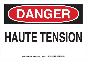 Picture of Brady B-401 Polystyrene Rectangle White English Electrical Safety Sign part number 126991 (Main product image)