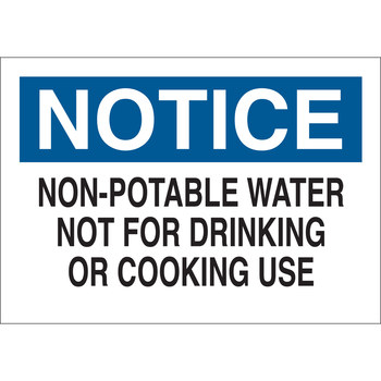 Brady 72546 Water Sanitation Sign, White, B-120, 10 in x 7 in ...