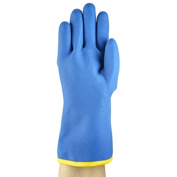 Ansell ActivArmr 97-681 Blue 8 Cold Condition Gloves - PVC Full Coverage Coating - 97-681/8
