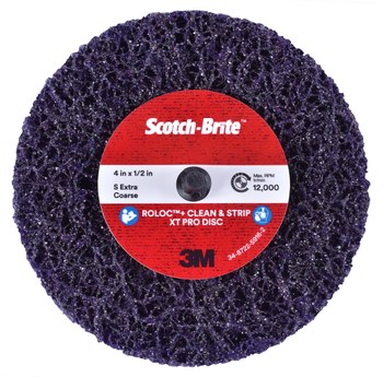 3M Scotch-Brite Roloc CLean & Strip Quick Change Disc 21552, 4 in, Silicon  Carbide, Extra Coarse