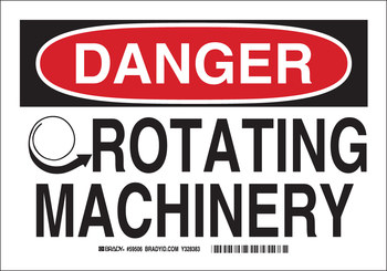 Picture of Brady B-120 Fiberglass Reinforced Polyester Rectangle White English Equipment Safety Sign part number 87670 (Main product image)