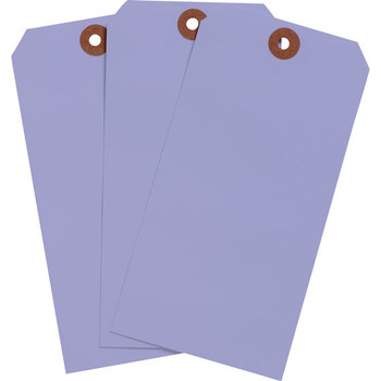 Picture of Brady Purple Rectangle Cardstock 102159 Blank Tag (Main product image)