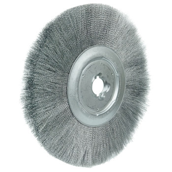 Weiler 01299 Wheel Brush - 12 in Dia - Crimped Steel Bristle