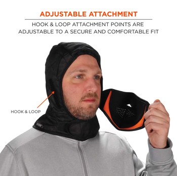 Ergodyne N-Ferno 6874 Black Universal Neoprene Thermal Mouthpiece - Hook & Loop - 720476-16874