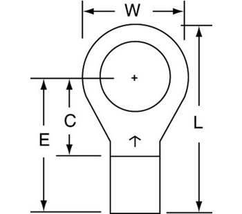 Picture of 3M Scotchlok - M8-38RK Brazed Ring Terminal (Main product image)