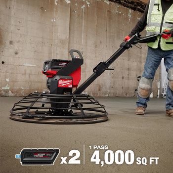 Milwaukee MX FUEL Walk-Behind Trowel MXF336-3HD - 164 lb - 14 in Blade