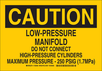 Picture of Brady B-302 Polyester Rectangle Yellow English Hazardous Material Sign part number 126029 (Main product image)