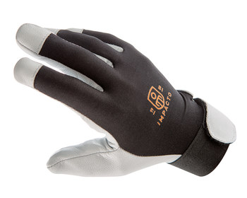 Impacto Air Glove BG413 Black/White Large Leather/Nylon/Spandex Work Gloves - BG41340