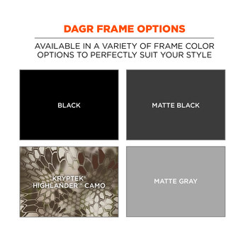 Ergodyne Skullerz Dagr Universal Polycarbonate Safety Glasses Clear Lens - Black Frame - Half Frame - 720476-52000