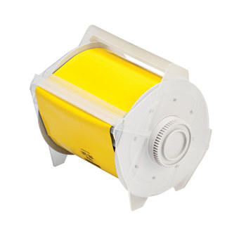 Picture of Brady Yellow Magnetic Indoor / Outdoor Polyester Thermal Transfer 76688 Continuous Thermal Transfer Printer Label Roll (Main product image)