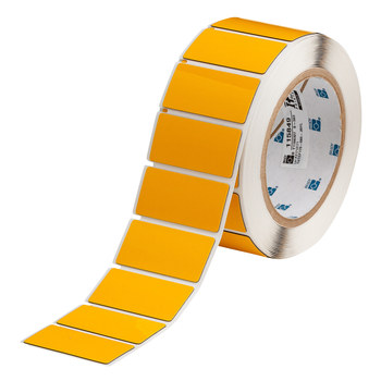 Picture of Brady Yellow Polyester Thermal Transfer THTEP173-593-.25YL Die-Cut Thermal Transfer Printer Label Roll (Main product image)
