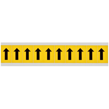 Picture of Brady 15 Series Black on Yellow Indoor / Outdoor Vinyl 15 Series 1530-ARO Arrow Marking Label (Main product image)