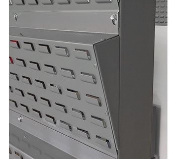 Picture of Akro-Mils 30637 Lean Panel 90 lb Gray Powder Coated Steel 16 ga Single Sided Louvered Panel (Main product image)