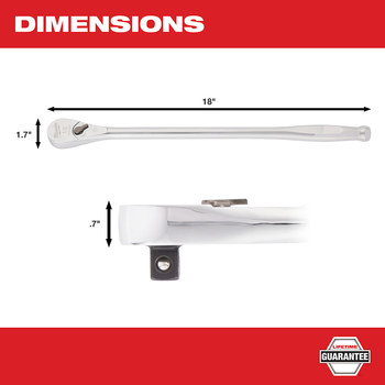 Milwaukee 48-22-9050 Ratchet - Chrome Vanadium Steel - 12 in