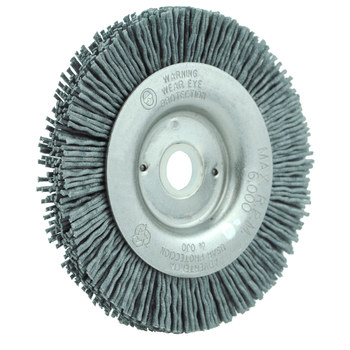 Weiler Nylox 31074 Wheel Brush - 3 in Dia - Crimped Round Nylon Bristle