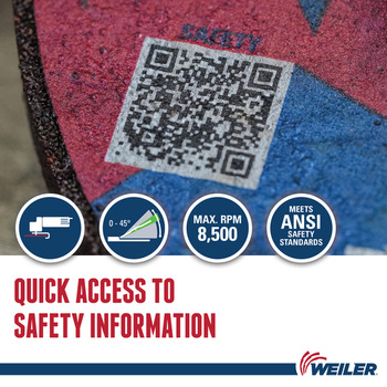 Weiler Tiger 2.0 Grinding Wheel 57124 - 7 in - Aluminum Oxide - 24 - R