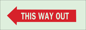 Picture of Brady Bradyglo B-347 Polyester / Polystyrene Rectangle Green English Exit Sign part number 80040 (Main product image)